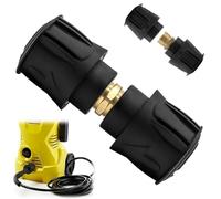 Lot de 2 adaptateurs haute pression à connexion rapide pour nettoyeurs haute pression Kärcher M22 14 mm Connecteurs de tuyau et pistolet pour Karcher K2 K3 K4 K5 K6 K7 Raccord d'extension à libération