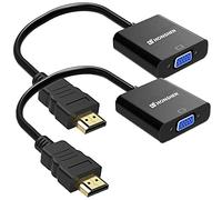 Lot de 2 adaptateurs HDMI vers VGA Honshen 1080p HDMI mâle vers VGA Femelle Video Converter câble Adaptateur pour PC Portable HDTV projecteurs et Autres périphériques d'entrée HDMI