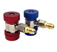 Lot de 2 adaptateurs Klima - Raccord rapide pour climatiseur R134A - Haute pression et basse pression
