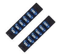 Lot de 2 adaptateurs LC duplex LC LGX - Panneau de brassage chargé à 12 ports en fibre - LC UPC bleu compatible avec mode multimode monomode | 1,25 G/10 Go OS1-2/OM1-3)