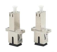 Lot de 2 adaptateurs LC vers fibre optique SC | Mode unique | pour connecteur de coupleur duplex | pour réseaux de communication par fibre | CATV | Systèmes LAN | Faible perte d'insertion ≤ 0,2 dB |