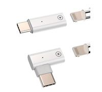 Lot de 2 adaptateurs Lightning vers USB C Apple Pencil 1ère génération - Câble de charge - Adaptateur de charge USB C - Accessoire pour iPad - Adaptateur de type C - Écrou Lightning mâle - Chargeur