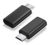 Lot de 2 adaptateurs micro USB vers USB C de type C femelle vers micro B mâle, transfert de données QC 3.0, compatible avec PS4, Xbox, manette de jeu, Spaker, enregistreur de conduite, Huawei Play
