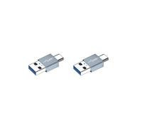 Lot de 2 adaptateurs OTG Type-C mâle vers USB-A mâle en alliage d'aluminium