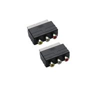 Lot De 2 Adaptateurs Péritel Av Mâle 3Rca Pour Ps4 Tv Dvd[Z113]