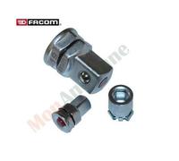 FACOM - Lot de 2 Adaptateurs pour Clé à Cliquet - 1 Adaptateur pour Clé 10mm avec Douille Carrée 1/4" et Embout 6 Pans et 1 Adaptateur pour Clé 19mm avec Douille Carrée 1/2" - 467.ADAPT10-19