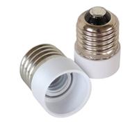 Lot de 2 adaptateurs pour culot de lampe E14 E27 GU10 B22 pour ampoules LED halogènes et à économie d'énergie (2 x E27 vers E14)