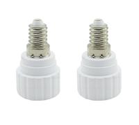 Lot de 2 adaptateurs pour culot E14 E27 GU10 B22 pour ampoules LED halogènes et ampoules à économie d'énergie (2 x E14 vers GU10)