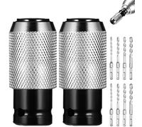 Lot de 2 adaptateurs pour marteau rotatif avec forets à percussion, marteau électrique vers perceuse, kit d'adaptateur robuste à dégagement rapide avec 4 tailles d'embouts pour perçage du bois et du