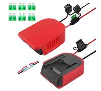 Lot de 2 adaptateurs Power Wheel pour batterie Einhell Power X Change 18 V - Connecteur d'alimentation Dock avec fusible 14 AWG et interrupteur - Adaptateur de batterie pour voiture RC DIY