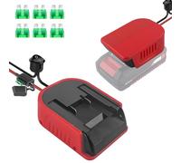 Lot de 2 adaptateurs Power Wheels pour batterie Einhell 18 V PXC avec fusible, bornes de fil, fil de calibre 12, bon convertisseur de courant pour camion, robotique et jouet RC