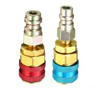 Lot de 2 adaptateurs R134A, coupleurs rapides pour climatisation de voiture faible/haut | Adaptateurs d'extension R134 pour jauge de collecteur A/C