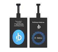 Lot de 2 adaptateurs récepteurs de charge sans fil de type C ultra fins de type C, récepteur de chargeur sans fil Qi 10 W pour téléphones Android USB-C, prise pliable, haute efficacité de conversion