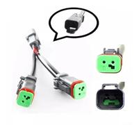 Lot de 2 adaptateurs répartiteurs DT 2 vers 1 pour barres lumineuses LED offrant une solution pratique pour connecter deux lumières LED à une seule source d'alimentation