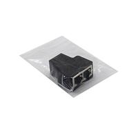 Lot de 2 adaptateurs répartiteurs RJ45 1 vers 2 8P8C Ethernet Double prise HUB Interface Contact Prise modulaire Connexion réseau LAN Internet