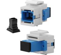 Lot de 2 adaptateurs SC en fibre optique Keystone femelle vers femelle-Coupleur Keystone SC-Fibre optique Keystone-Plaque murale-Connecteur de prise-Pour panneau de brassage mural