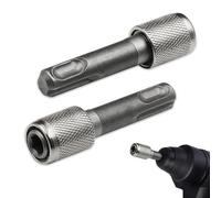 Lot de 2 adaptateurs SDS Plus, porte-foret de 6,35 mm, porte-embout à tige hexagonale, adaptateur SDS pour mandrin normal pour tarière, projets de décoration d'intérieur, applications industrielles