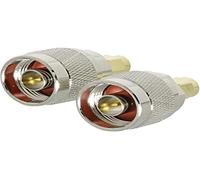Lot de 2 adaptateurs SMA mâle - N mâle plaqué or/argent