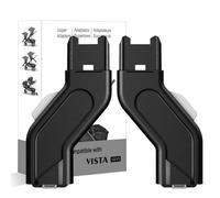 Lot de 2 adaptateurs supérieurs avec bandes réfléchissantes, compatibles avec les poussettes UPPAbaby Vista V2/V3, berceau, siège pour tout-petit, Aria, Mesa V2/Max - 1 lot (2 pièces) + crochet bonus