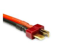 Lot de 2 adaptateurs TRX de qualité supérieure compatibles femelle vers fiche T-Dean mâle en or - Anti-inversion de polarité pour batterie LiPo - Câble 12 AWG - Pour modélisme, copter