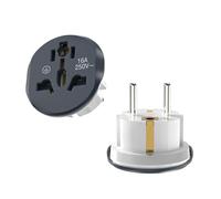 Lot de 2 adaptateurs universels européens, adaptateur Steckdose, Stecker Adapter, China Deutschland Stecker, StromadapterTravel Adapter, UK to EU Adapter, Universal Reiseadapter Welt zu Europe