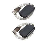 Lot de 2 adaptateurs USB 2.0 mâle vers IDE pour disque dur PC 2.5 3.5 HDD