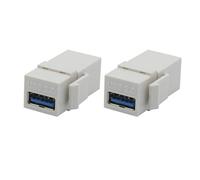 Lot de 2 adaptateurs USB 3.0 Keystone Jack femelle vers USB femelle