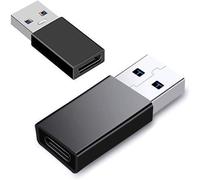 Lot De 2 Adaptateurs Usb A Vers Usb C Otg, Usb 3.0 A Mâle Vers Usb 3.1 Type C Femelle Pour Samsung Galaxy Note 10 S20 S10, Google Pixel 4 4A Xl Noir[Z1763]