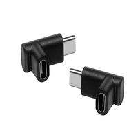 Lot de 2 adaptateurs USB C Haute Vitesse Type C vers C USB 3.1 Convertisseur d'extension coudé à 90 degrés vers Le Haut vers Le Bas Compatible avec MacBook,Ordinateur Portable,Tablette