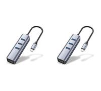 Lot de 2 adaptateurs USB C vers Ethernet, RJ45 vers USB C pour réseau LAN Gigabit Ethernet 3/Type-C pour Pro