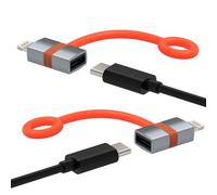 Lot de 2 adaptateurs USB C vers Lightning - Connecteur de type C femelle - Câble de charge rapide pour iPhone 14 13 12 Pro Max pour Apple iPad Données numériques Accessoires pour iPod Accessories