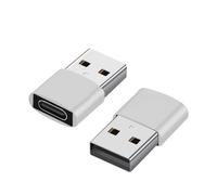 Lot de 2 adaptateurs USB-C vers USB pour le transfert de données et le chargement Argent