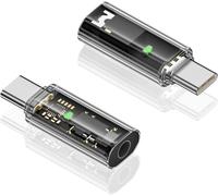 Lot De 2 Adaptateurs Usb De Type C Vers Casque Audio 3,5 Mm, Adaptateur Usb De Type C Vers Prise Jack 3,5 Mm, Adaptateur De Casque Dac Usb C Pour Iphone Max/Pro/Plus, Ipad Pro, Gal[BLU623331]