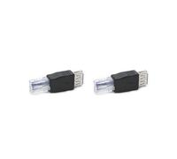 Lot de 2 adaptateurs USB vers réseau pour appareil photo câblé - Convertisseur Internet - Tête cristal - Ethernet - Routeur - Prise de conversion - Transverteur