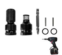 Lot de 2 Adaptateurs Visseuse à Choc 1/2 à 1/4 - Convertisseur de Douille pour hocs et Cliquet, Tournevis - Acier Carbone Résistant, Pince de Sécurité, Bricolage et Mécanique Automobile