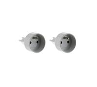 - Lot de 2 adaptateurs voyage France/Suisse - Blanc