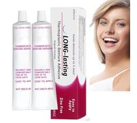 Lot de 2 adhésifs thermoplastiques pour prothèses dentaires, kit de réparation D/enture, faux T/eeth adhésif/ve, colle dentaire pour dents lâches