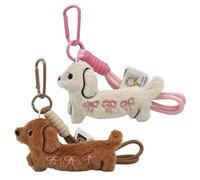 Lot de 2 adorables breloques en peluche bichon frisé pour sac à main - Joli design - Cadeau pour femme, étudiant, amoureux des animaux domestiques