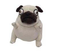Lot de 2 adorables jouets en peluche carlin doux pour enfants, amis des chiens et cadeau unique pour les amoureux des carillons et les anniversaires
