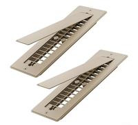 Lot de 2 aérations de sol en aluminium pour véhicule récréatif 5,1 x 25,4 cm, avec couvercles magnétiques amovibles, registre d'air chauffant résistant à la rouille, pour caravane de camping, mise à