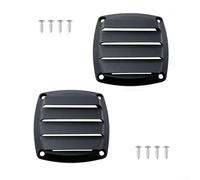 Lot de 2 aérations marines à persiennes en plastique pour coques de bateau et yacht, 7,6 cm, conçues pour empêcher les éléments indésirables d'entrer à l'extérieur (noir)