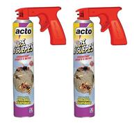 Lot de 2 Aérosol ACTO Spécial NIDS DE GUEPES - Efficacité Professionnelle - Volume spécial Frelons Asiatiques
