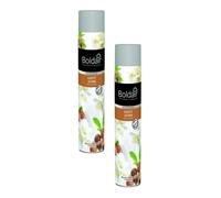 Lot de 2 Aérosols 750 ml désodorisant parfumant karité jasmin