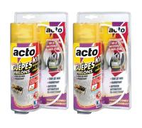 Lot de 2 Aérosols ACTO Spécial GUEPES FRELONS - Kit Spécial toitures et combles-