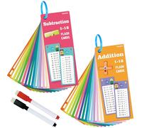 Lot de 2 Affiches de Tables de Multiplication, Addition et soustraction, Tables de Multiplication pour Enfants, Affiche de Tables de Multiplication pour Les Classes de 1ère à 3ème année