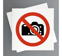 Lot de 2 affiches interdites de prendre des photos de 19 x 19 cm (photos interdites)