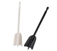 Lot de 2 agitateurs époxy pour peinture en résine silicone ciment outil de mélange noir et blanc 16,5 cm
