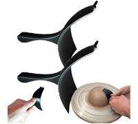 Lot de 2 aides de centrage d'argile à roulettes pour roue de poterie, outil d'alignement d'argile ABS pour potiers débutants ou expérimentés, positionnement de l'argile et préparation facile, lot de 2
