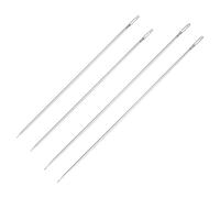 Lot de 2 aiguilles à tisser extra longues à grand chas pour meubles, 15 cm, droites en acier inoxydable, faciles à enfiler pour le cuir, le papier peint et les tissus épais