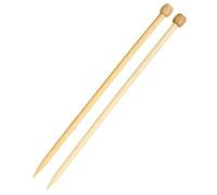 Lot de 2 Aiguilles en Bois, Kit D'aiguilles à Tricoter en Bois Bricolage 35 Cm 13,8 Pouces 10 Mm 12 Mm Aiguilles à Tricoter pour écharpe, Chaussette, Pull, Tricot(10 mm)